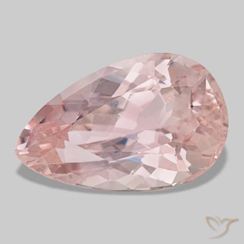 Kunzite naturale rosa da 23,91 ct, taglio a pera, VS