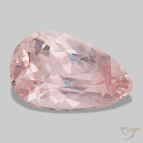 Kunzite naturale rosa da 23,91 ct, taglio a pera, VS