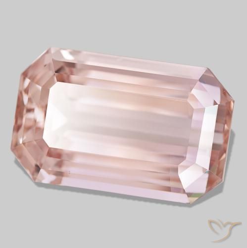 Kunzite naturale rosa da 63,93 ct, taglio smeraldo, VVS-VS