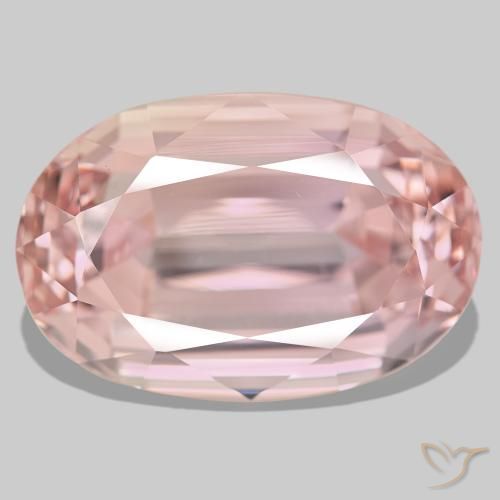 Kunzite naturale rosa da 76,84 ct, taglio ovale, VVS