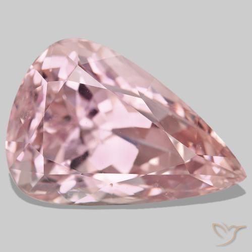 Kunzite naturale rosa da 96,69 ct, taglio a pera, VS