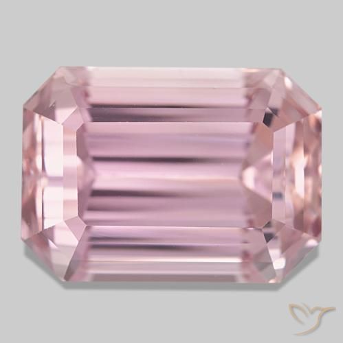 Kunzite naturale rosa da 27,93 ct, taglio smeraldo, VVS