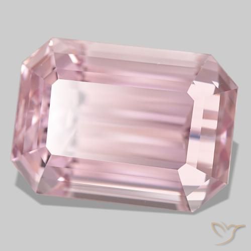 Kunzite naturale rosa da 27,93 ct, taglio smeraldo, VVS