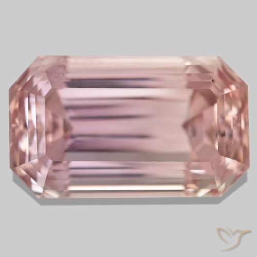 Kunzite naturale rosa da 111,45 ct, taglio smeraldo, VVS