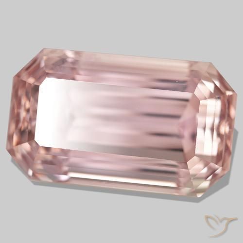 Kunzite naturale rosa da 111,45 ct, taglio smeraldo, VVS