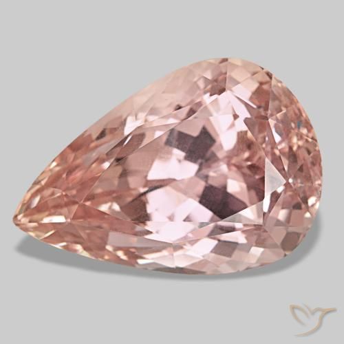 Kunzite naturale rosa da 117,27 ct, taglio a pera, VVS