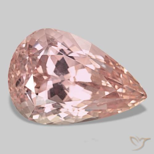 Kunzite naturale rosa da 117,27 ct, taglio a pera, VVS