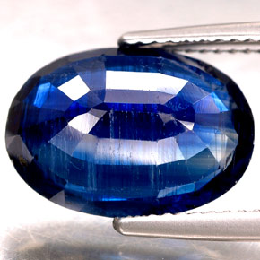 Cianite naturale blu da 6,50 ct, taglio ovale, VS