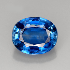 Cianite naturale blu da 4,92 ct, taglio ovale, VS