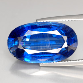 Cianite naturale blu da 17,01 ct, taglio ovale, VS-SI