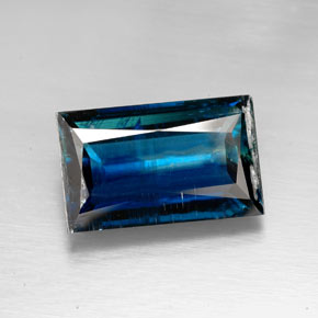 Cianite naturale blu da 6,98 ct, baguette, VS-SI