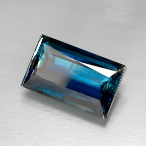 Cianite naturale blu da 6,98 ct, baguette, VS-SI