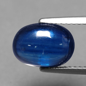 Cianite naturale blu da 3,77 ct, taglio ovale, traslucido