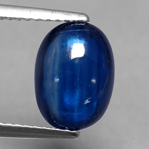 Cianite naturale blu da 3,77 ct, taglio ovale, traslucido