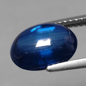 Cianite naturale blu da 3,77 ct, taglio ovale, traslucido