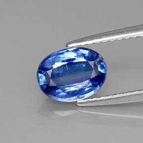 Cianite naturale blu da 1,57 ct, taglio ovale, VS