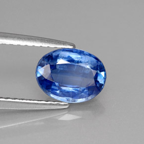 Cianite naturale blu da 1,57 ct, taglio ovale, VS