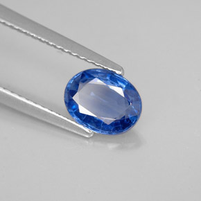 Cianite naturale blu da 1,18 ct, taglio ovale, VVS-VS