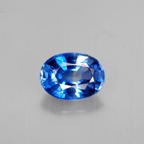 Cianite naturale blu da 1,17 ct, taglio ovale, VVS-VS
