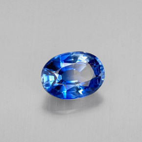 Cianite naturale blu da 1,17 ct, taglio ovale, VVS-VS