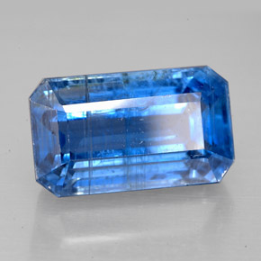 Cianite naturale blu da 8,71 ct, taglio smeraldo, SI