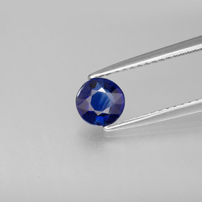 Cianite naturale blu da 0,71 ct, taglio rotondo, VS