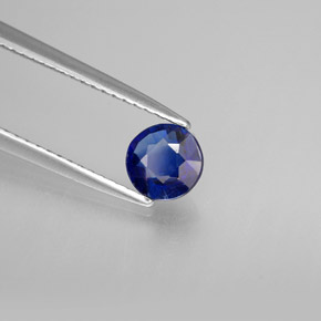 Cianite naturale blu da 0,71 ct, taglio rotondo, VS