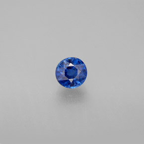 Cianite naturale blu da 0,72 ct, taglio rotondo, VS