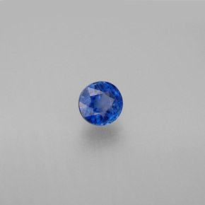 Cianite naturale blu da 0,72 ct, taglio rotondo, VS