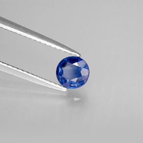Cianite naturale blu da 0,72 ct, taglio rotondo, VS