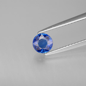 Cianite naturale blu da 0,70 ct, taglio rotondo, VS
