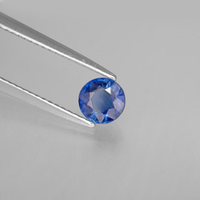 Cianite naturale blu da 0,70 ct, taglio rotondo, VS