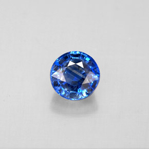 Cianite naturale blu da 0,84 ct, taglio rotondo, VS