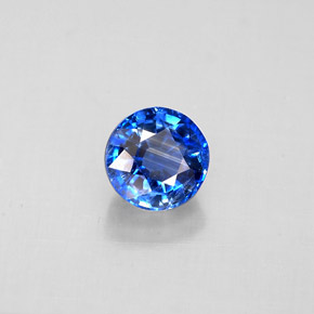 Cianite naturale blu da 0,84 ct, taglio rotondo, VS