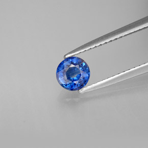 Cianite naturale blu da 0,67 ct, taglio rotondo, VS