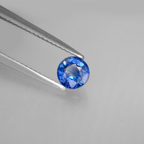 Cianite naturale blu da 0,67 ct, taglio rotondo, VS