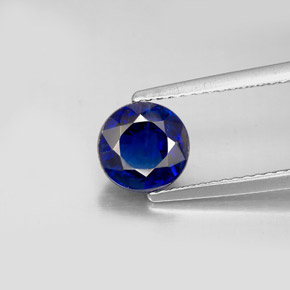 Cianite naturale blu da 1,77 ct, taglio rotondo, VS-SI