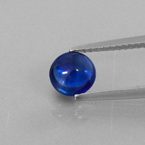 Cianite naturale blu da 0,96 ct, taglio rotondo, trasparente
