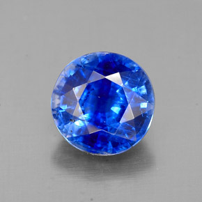 Cianite naturale blu da 1,62 ct, taglio rotondo, SI