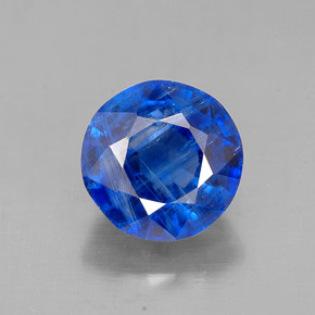 Cianite naturale blu da 1,82 ct, taglio rotondo, SI