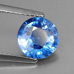 Cianite naturale blu da 1,74 ct, taglio rotondo, SI