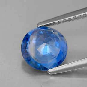 Cianite naturale blu da 1,74 ct, taglio rotondo, SI