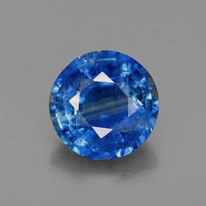 Cianite naturale blu da 1,58 ct, taglio rotondo, SI