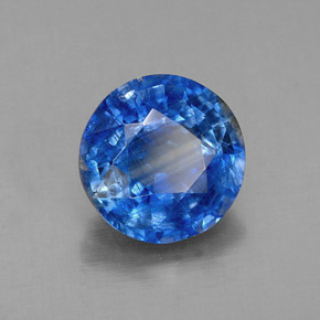 Cianite naturale blu da 1,58 ct, taglio rotondo, SI