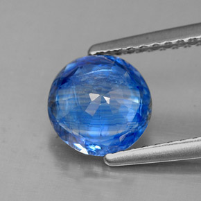 Cianite naturale blu da 1,58 ct, taglio rotondo, SI