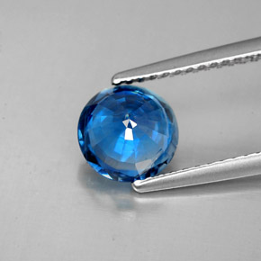 Cianite naturale blu da 1,63 ct, taglio rotondo, SI