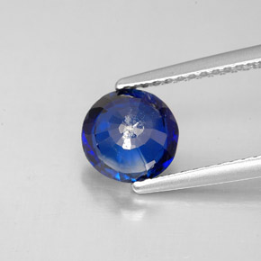 Cianite naturale blu da 1,57 ct, taglio rotondo, SI