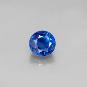 Cianite naturale blu da 1,31 ct, taglio rotondo, VS-SI