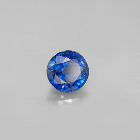 Cianite naturale blu da 1,23 ct, taglio rotondo, VS-SI
