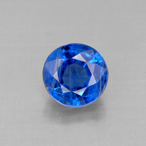Cianite naturale blu da 1,23 ct, taglio rotondo, VS-SI